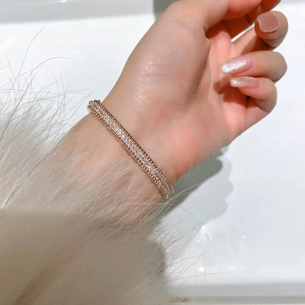 2mm Certified Moissanite Bangles For Women S925 Silver Trendy Wedding Party Bracelets 18K Gold Plated Fine Jewelry Gifts