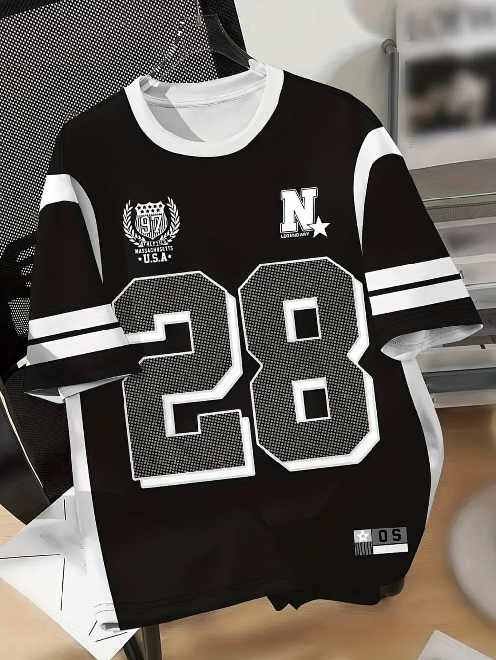 Summer Number Digital 3D Printed T-Shirt for Kids Sports Style Top Patchwork Short Sleeve Sports Football Jersey Y2k Loose Tops