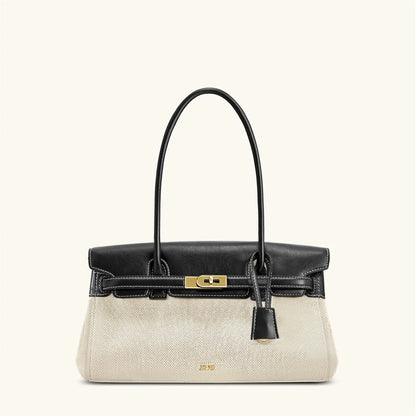 Women's 2026 New Yara Underarm Bag Large Capacity Breadstick Bag Small Design Trendy Lock Buckle Soft Leather Handbag
