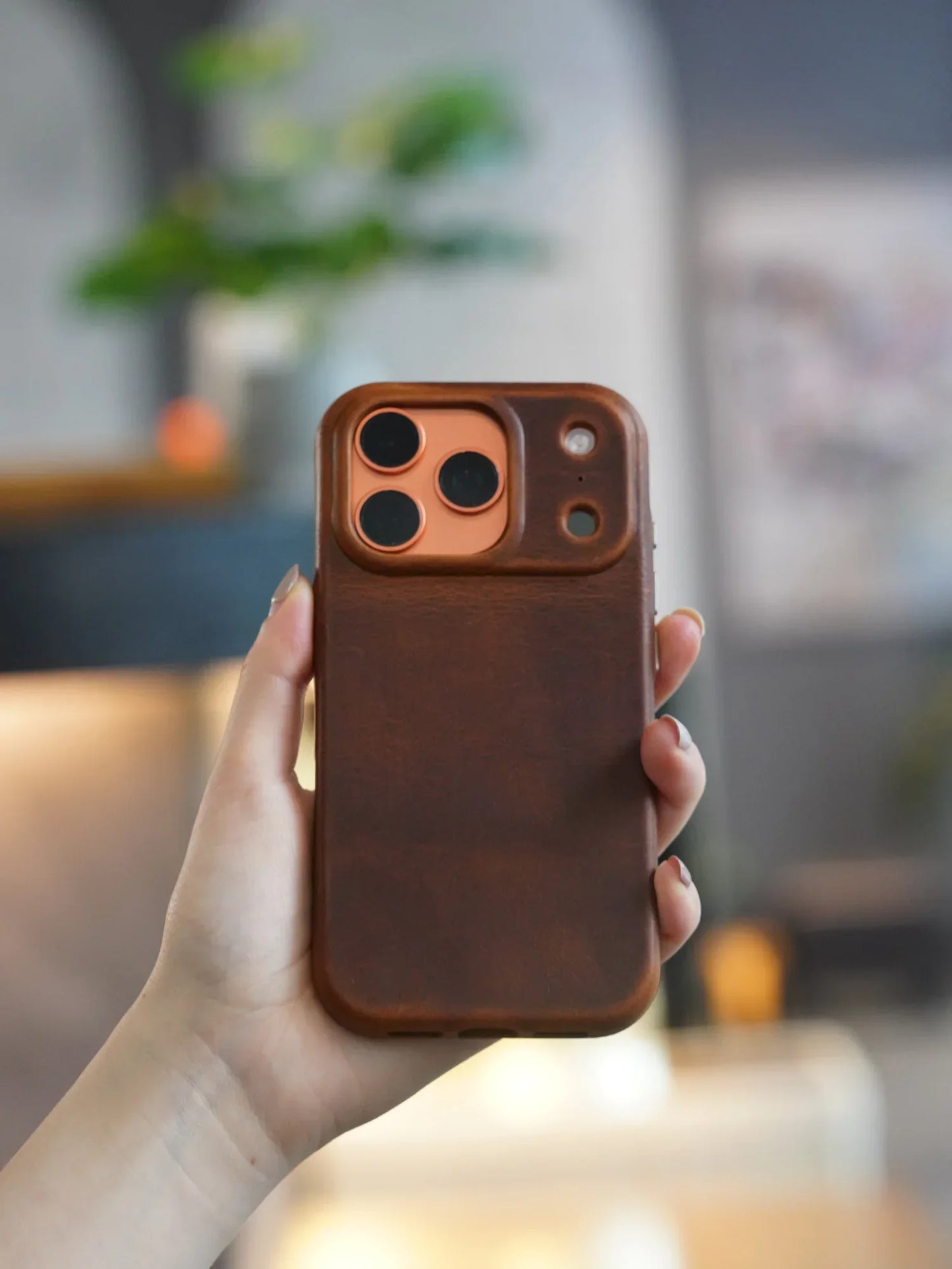 Genuine Leather Case for iPhone 17 16 Pro Max 15 Genuine Leather Handmade Phone Cover