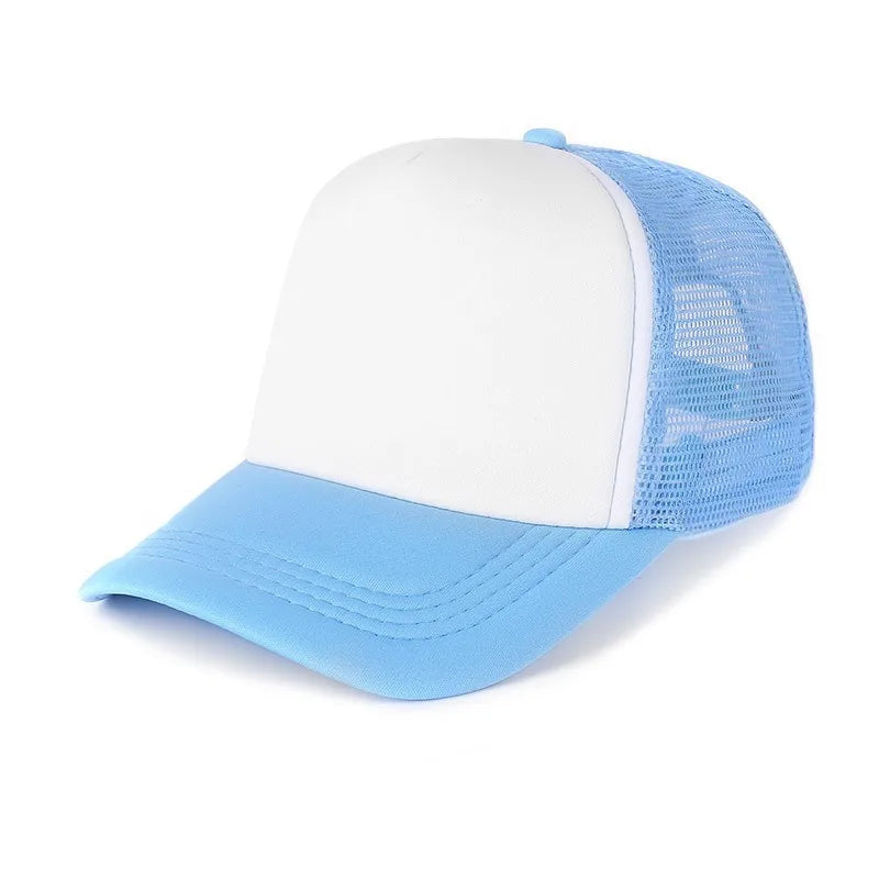 50 Color Unisex SummerTrucker Hat For Adult Net Baseball Cap Men Women Polyester Blank Mesh Adjustable Sun Hat Visor