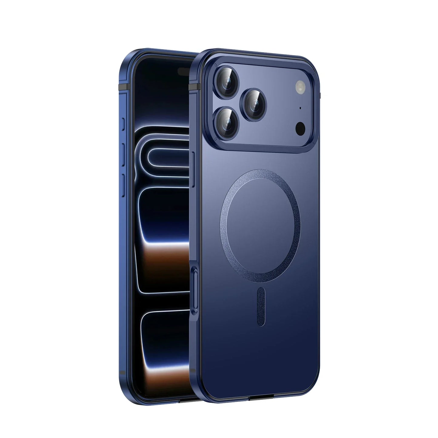 Suitable Magsafe Case for IPhone 17Pro Max 12 13 14 15 16 17Air Plus Alloy Frame Heavy Protection Phone Case