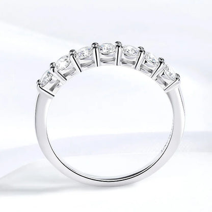 0.7CT 3mm Gemstone Moissanite Rings for Women S925 Silver Matching Wedding Diamonds Band Stackable Ring White Gold Gift