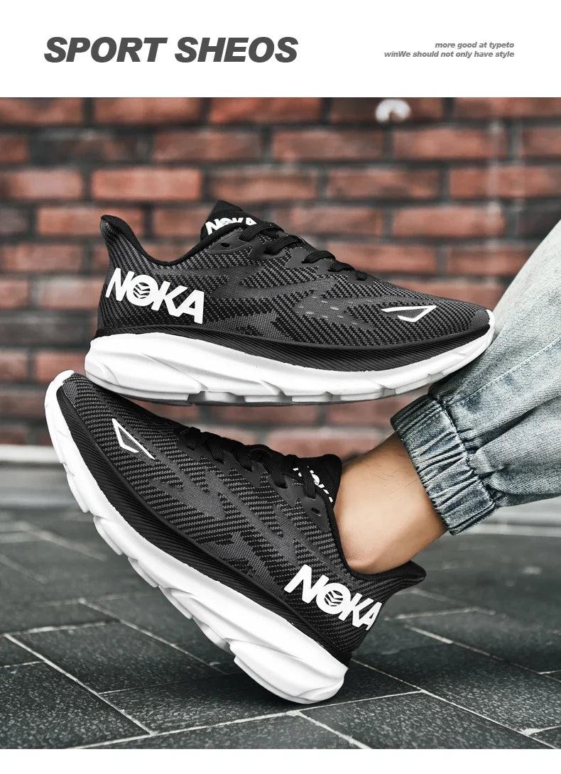 Men's Running Shoes Jogging Cushioning Outdoor Luxury Shoes Trainer Race Breathable Couple Non-Slip Sneakers Mesh Off-road Shoes