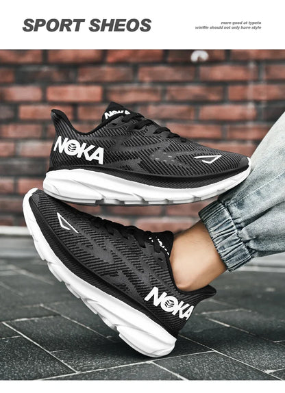 Men's Running Shoes Jogging Cushioning Outdoor Luxury Shoes Trainer Race Breathable Couple Non-Slip Sneakers Mesh Off-road Shoes