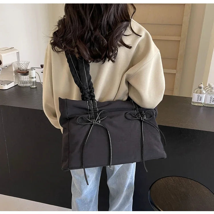 Solid Color Nylon Casual Shoulder Bags Large Capacity High Quality Versatile Crossbody Bags for Women 2025 Fashion Hot Sale