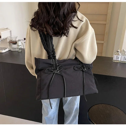 Solid Color Nylon Casual Shoulder Bags Large Capacity High Quality Versatile Crossbody Bags for Women 2025 Fashion Hot Sale
