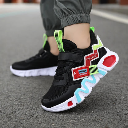 Cartoon Kids Boys Basketball Shoes Soft Sole Sneaker Outdoor Children Sports Running Shoes Non-slip Breathable Walking Sneaker