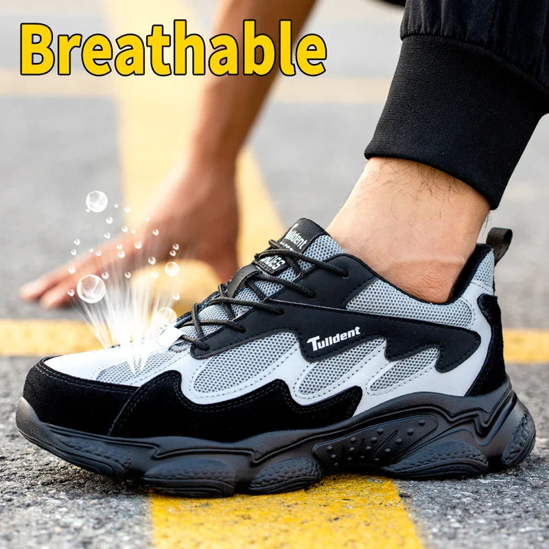 Safety shoes, puncture and smash resistant work shoes, men's protective shoes, wear-resistant work boots