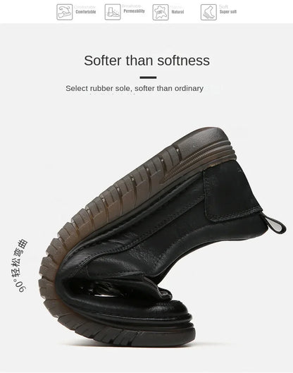 High Quality Outdoor Comfortable Fashion Soft Classic Driving Non-slip Flats Moccasin Handmade Men Cowhide Leather Casual Shoes