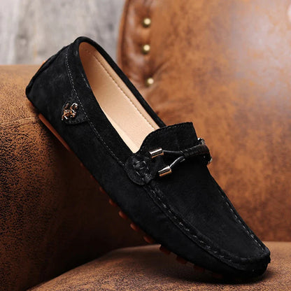 Size 48 Loafers Men Luxury Brand Moccasins Shoes Men Suede Leather Loafers Shoes Slip on Non-slip Driving Loafers for Men