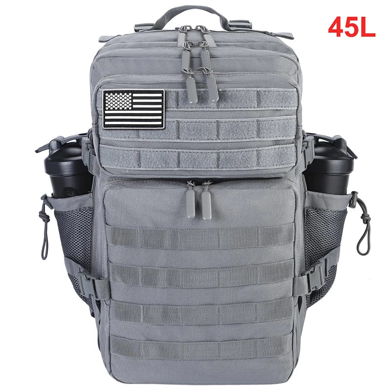 45L Tactical Backpack Men Outdoor Waterproof Sports Travel Gym Hiking Bug Out Bag Military Camping Hunting Survival Rucksack