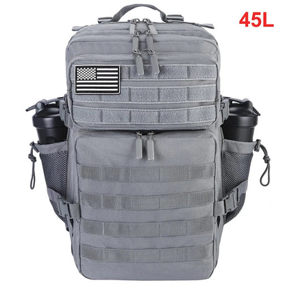 45L Tactical Backpack Men Outdoor Waterproof Sports Travel Gym Hiking Bug Out Bag Military Camping Hunting Survival Rucksack