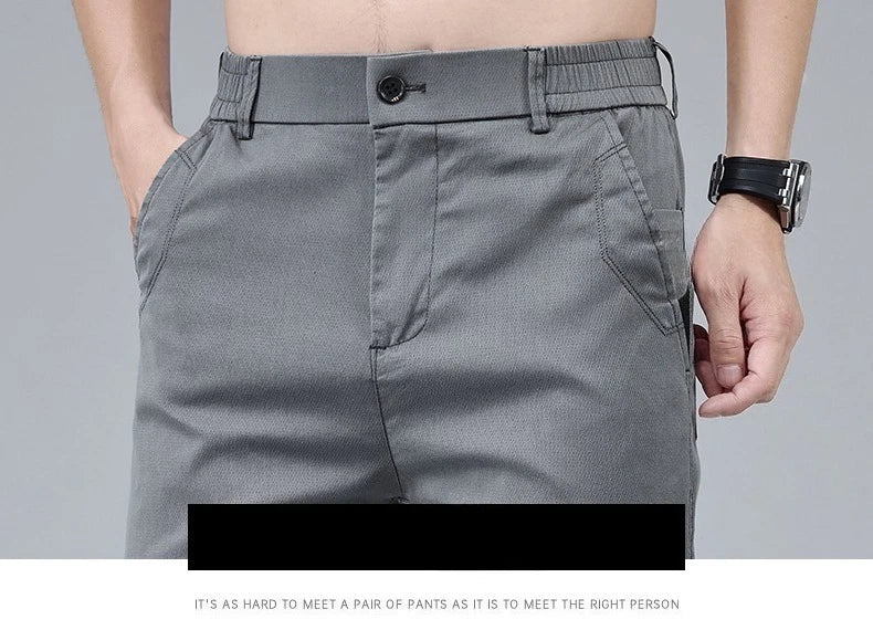 Men's Summer Lyocell Shorts Thin Breathable Comfortable Slim Korean Fashion Short Pants Elastic Waist Casual Vacation Pants
