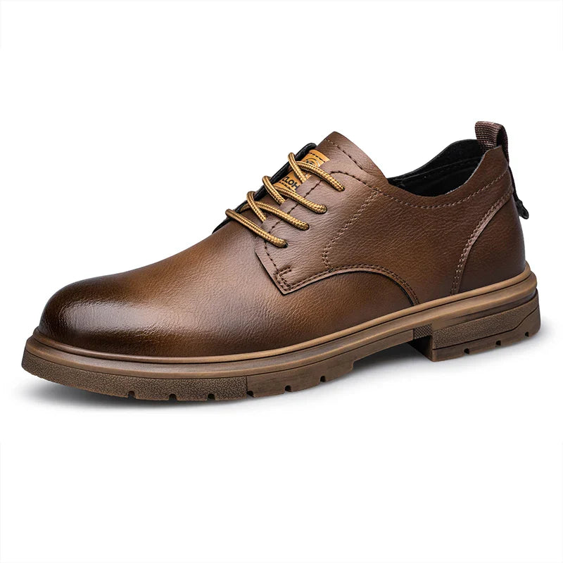 handmade men's shoes business casual leather shoes breathable soft sole comfortable classic lace-up men's shoes