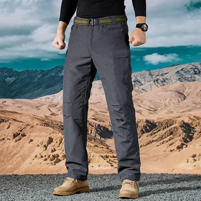 Men Casual Cargo Pants 2025 New Male Summer Tactical Wear Resist Quick Dry Outdoor Trousers Multi Pockets Hike Work Trousers