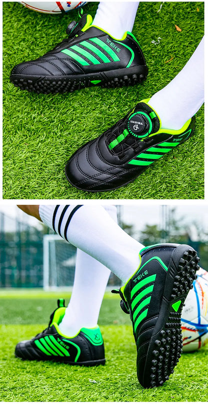 New Kids Soccer Shoes School Football Boots Boys Girls Cleats Grass Sneakers Child Outdoor Athletic Training Sports Footwear
