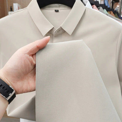 New Polo Shirt For Man Summer Short Sleeves Lapel Printing Trend Brand T-Shirt Business Leisure Ventilate Versatile Men's Wear