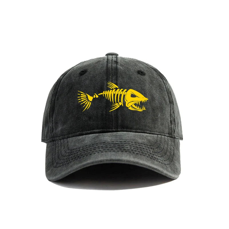 Baseball Cap Summer Distressed Dad Hats Men Outdoor Fishing Skeleton