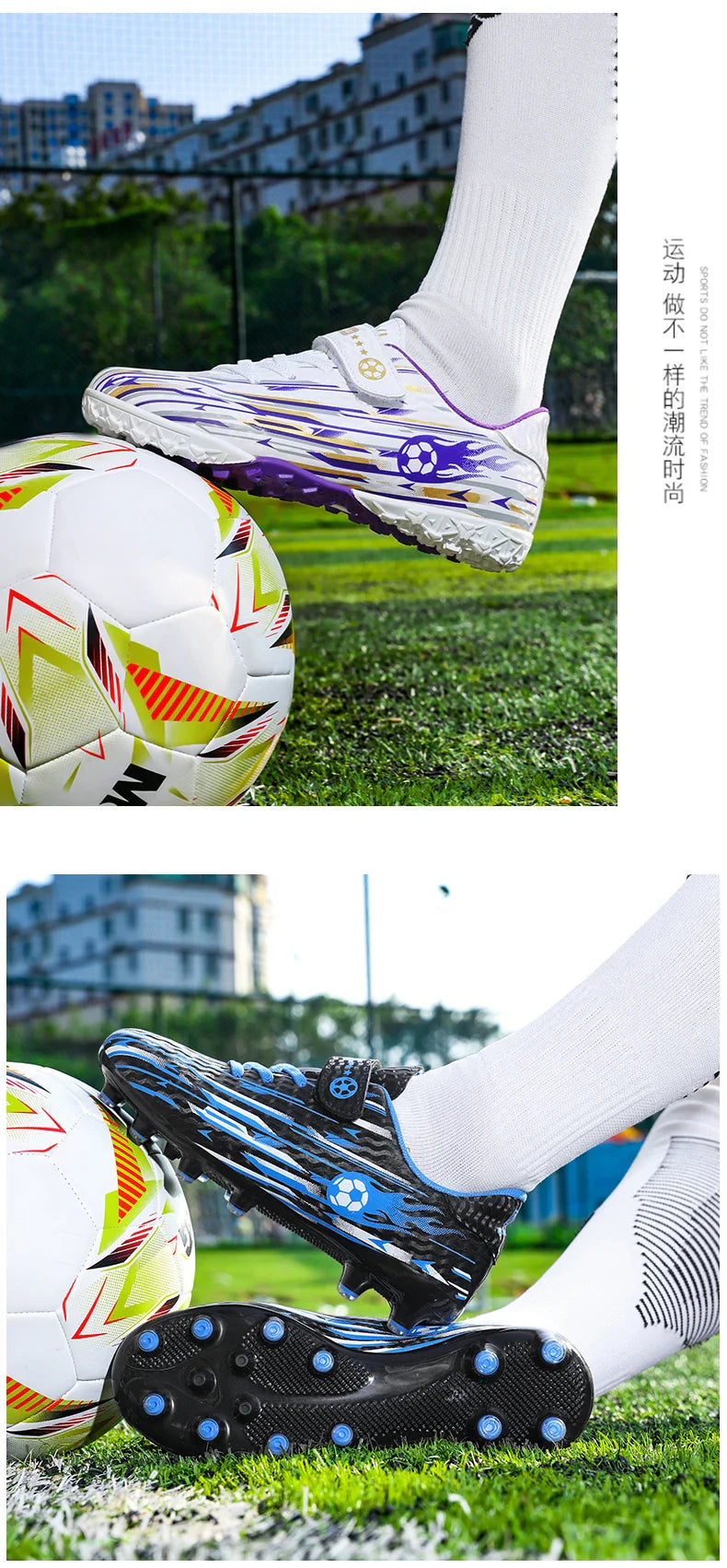 Kids Youth Soccer Shoes Boys Girls Football Cleats TF FG Training Sneakers Non-Slip Grass Artificial Grass Sport Boots