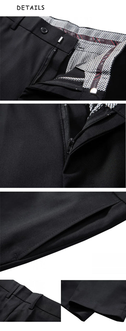 Mens Suit Pants Slim Fit Dress Pants Flat Front Wrinkle Free Business Dress Pants Classic Business Casual Pants Party