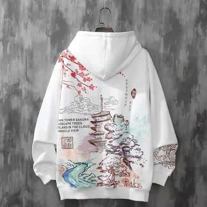 Moletons Pretos com Estampa de Anime Essenciais com Capuz Feminino Estética Coreana Moda Fofa Moletons com Capuz Streetwear para Mulheres
