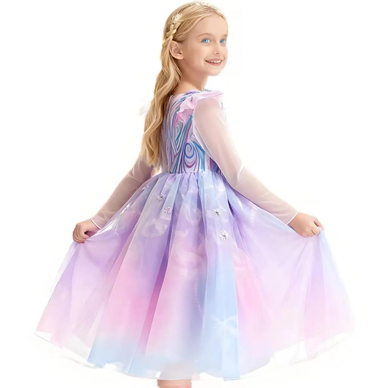 Wicked For Good‌ Girls Cosplay Purple Witch Glinda Princess Cute Dress + Accessories Birthday Party Performance Set