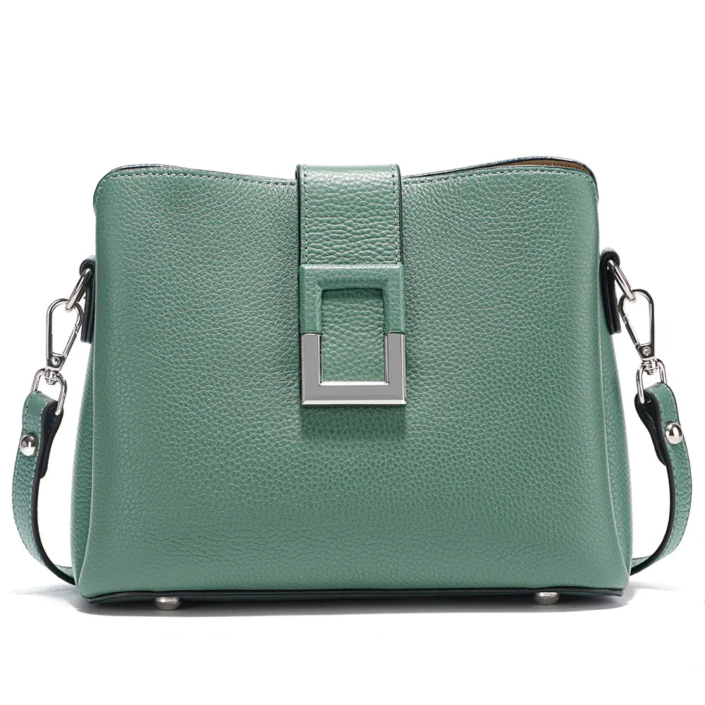 Genuine Leather White Designer Noble Shopper Shoulder Bag Commuter Large Bucket Handbag Women Tote Bucket Cross Body Bag