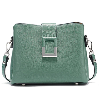 Genuine Leather White Designer Noble Shopper Shoulder Bag Commuter Large Bucket Handbag Women Tote Bucket Cross Body Bag
