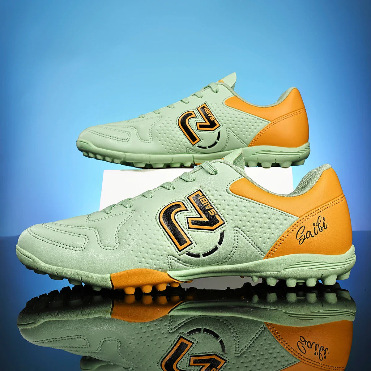 TF Turf Soccer Cleats for Kids Youth Men Women Breathable Non-Slip Training Shoes with PU Fabric Rubber Sole