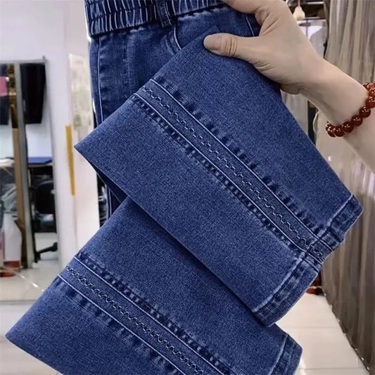 Women's Elastic High Waist Jeans