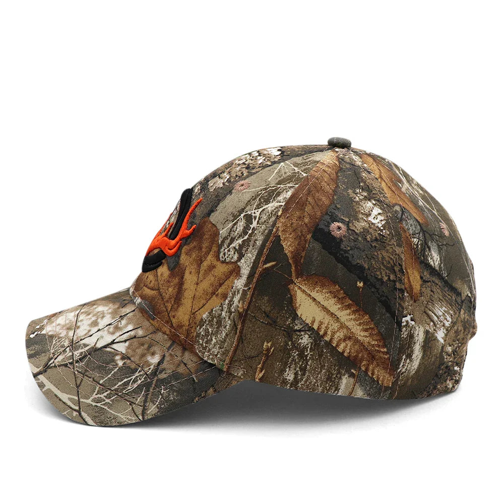 Baseball Cap Fishing Caps Men Outdoor Hunting Camouflage Jungle Hat 3D Deer Embroidery