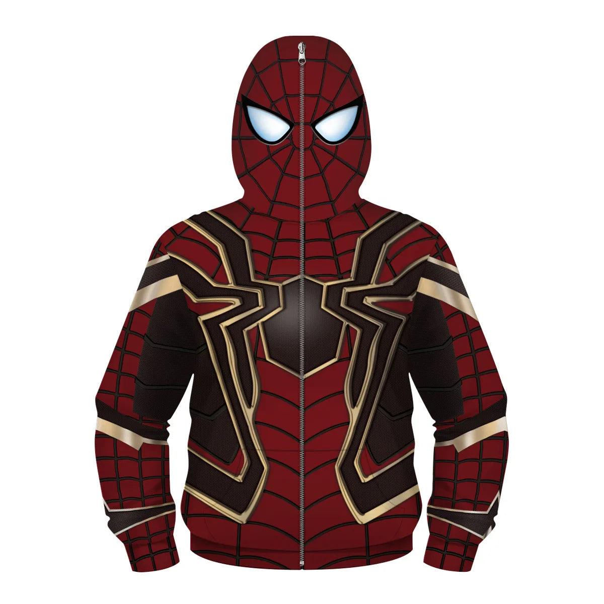 New AnimeSpider Man Iron Man Hoodie Kids Superhero Cosplay Jacket Boys Girls Zipper Star Wars Sweatshirt for Halloween Party