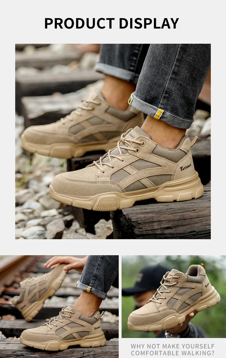 Insulation 10KV Safety Shoes Men Anti-smash Breathable Electrician Welding Work Boots  Puncture-Proof Male Footwear