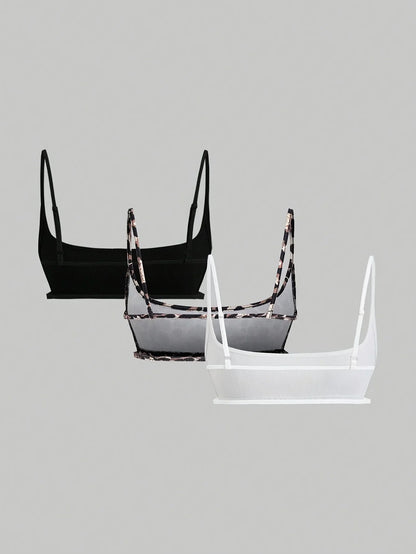 Women's slim sexy and versatile backless suspender shirt three-piece set
