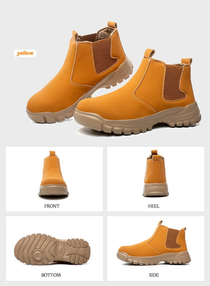 Easy Wear Safety Shoes for Men Steel Toe Work Shoes Puncture Proof Work Sneaker Male Protective Work Man Boots Safety Boots