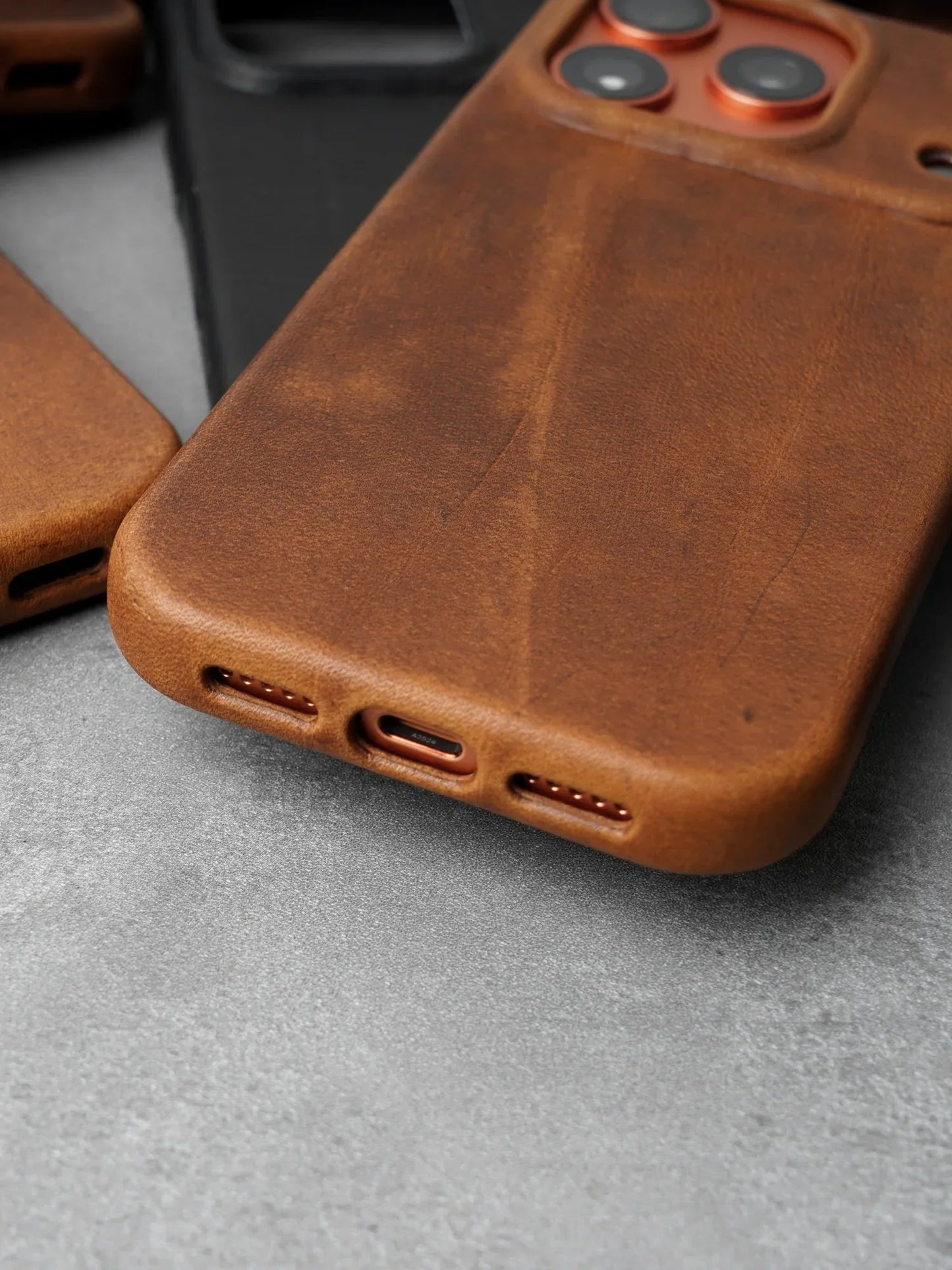 Genuine Leather Case for iPhone 17 16 Pro Max 15 Genuine Leather Handmade Phone Cover