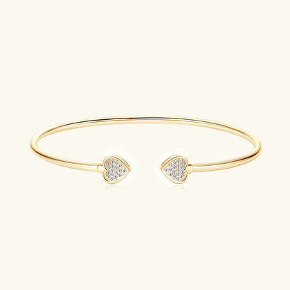 0.5CT Moissanite Bangle Bracelet 18K Gold Plated 925 Sterling Silver Classic Bangle Bezel Set Diamond Bracelet for Women Gifts