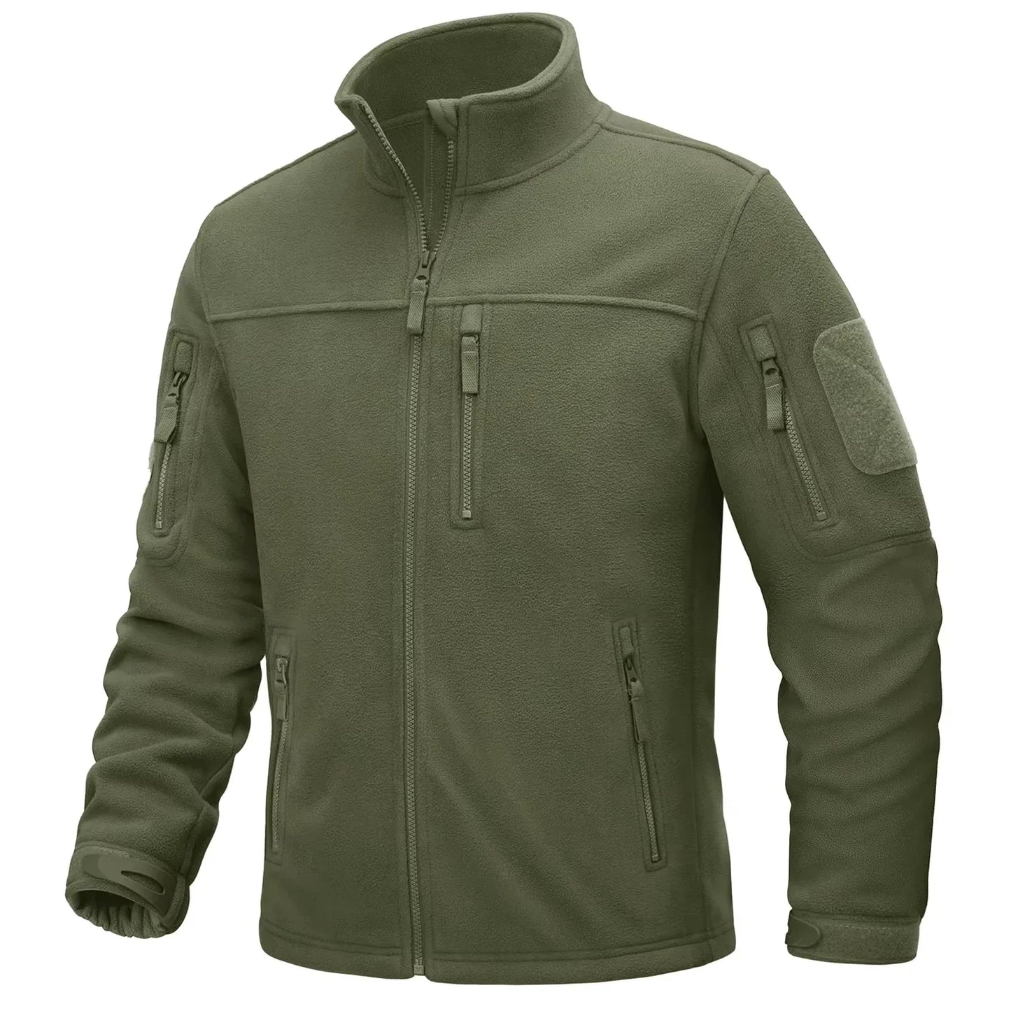 Men's Fleece Jackets Fall Winter Cold Weather Thermal Safari Jackets Windproof Full Zip Jackets Field Work Outwear