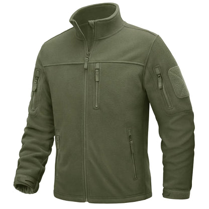 Men's Fleece Jackets Fall Winter Cold Weather Thermal Safari Jackets Windproof Full Zip Jackets Field Work Outwear