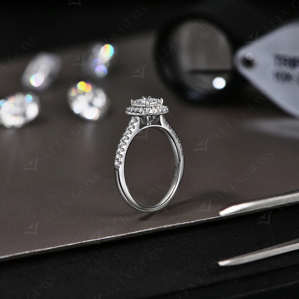 Clover Moissanite Rings for Women D VVS1 Lab Diamond S925 Silver Engagement Bride Moissanite Jewelry Gift Dropshipping
