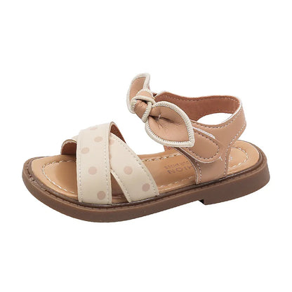 2026 Summer New Girls Soft Bottom Sandals Fashion Retro Hollow Roman Casual Shoes Open-toe Hundreds Of Princess Beach Shoes