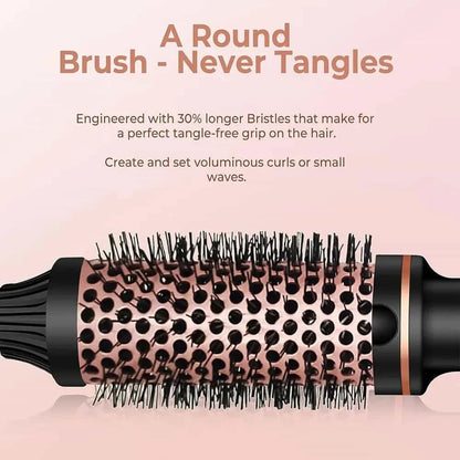 Thermal Brush Styling Comb Electric Fast Heating Anti Scald 3 in 1 Straightener Heated Brush Professional Hair Styling Brush