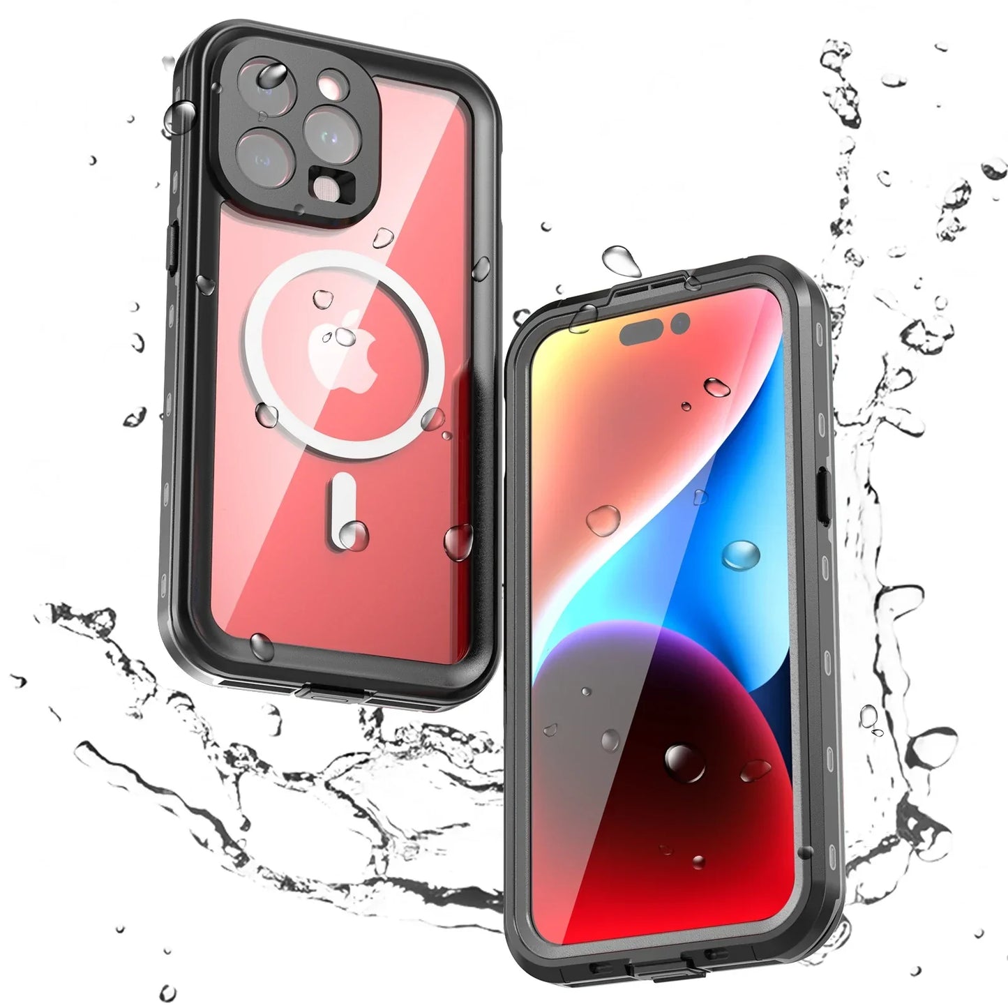 Hot sales 360 full coverage shockproof dustproof IP68 professional waterproof phone case for iPhone15pro 13 14promax 15
