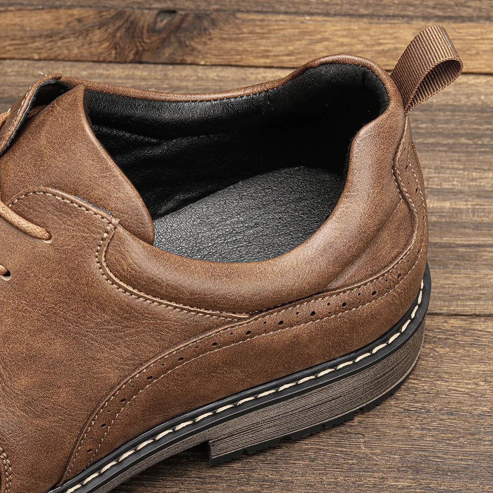 Men Casual Shoes Fashion Brand Comfortable 2025 Leather Shoes