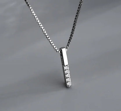 Heart Shape Pendant Necklaces Silver Color 5A Cubic Zirconia Minimalist Style Clavicle Chain Women And Girl Jewelry
