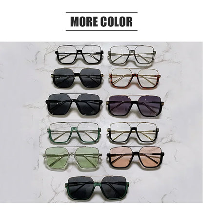 Trendy Polygonal Punk Sunglasses Oversized Goggle Advanced Sense One Piece Large Frame Sun Glasses New Steampunk Eyewear UV400