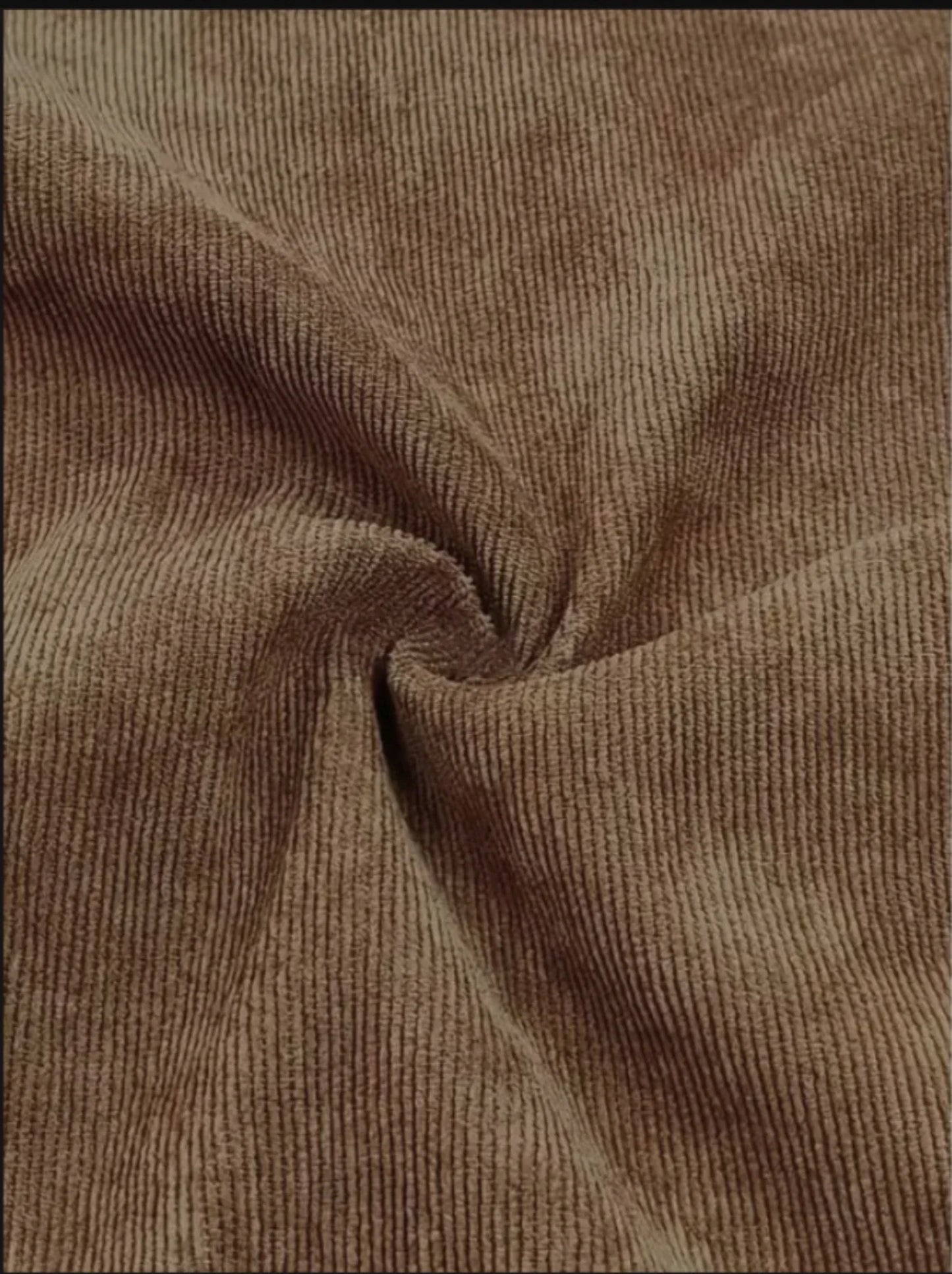 Men's suit Solid color corduroy suit Long sleeve shirt and pants casual suit