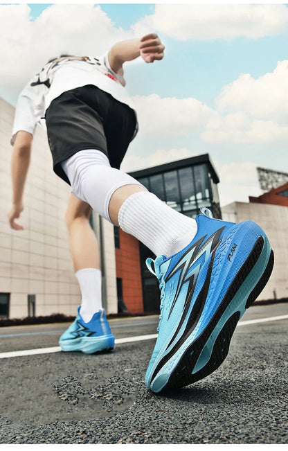 Tênis de Corrida Masculino Tênis Esportivo Especializado para Maratona Respirável Leve com Placa de Carbono Tênis Esportivo Feminino Moderno Feminino