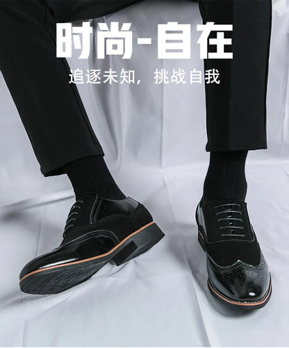 Retro Oxfords Shoes Men Classic Men's Dress Shoes Casual Business Social Brogues Shoes For Wedding